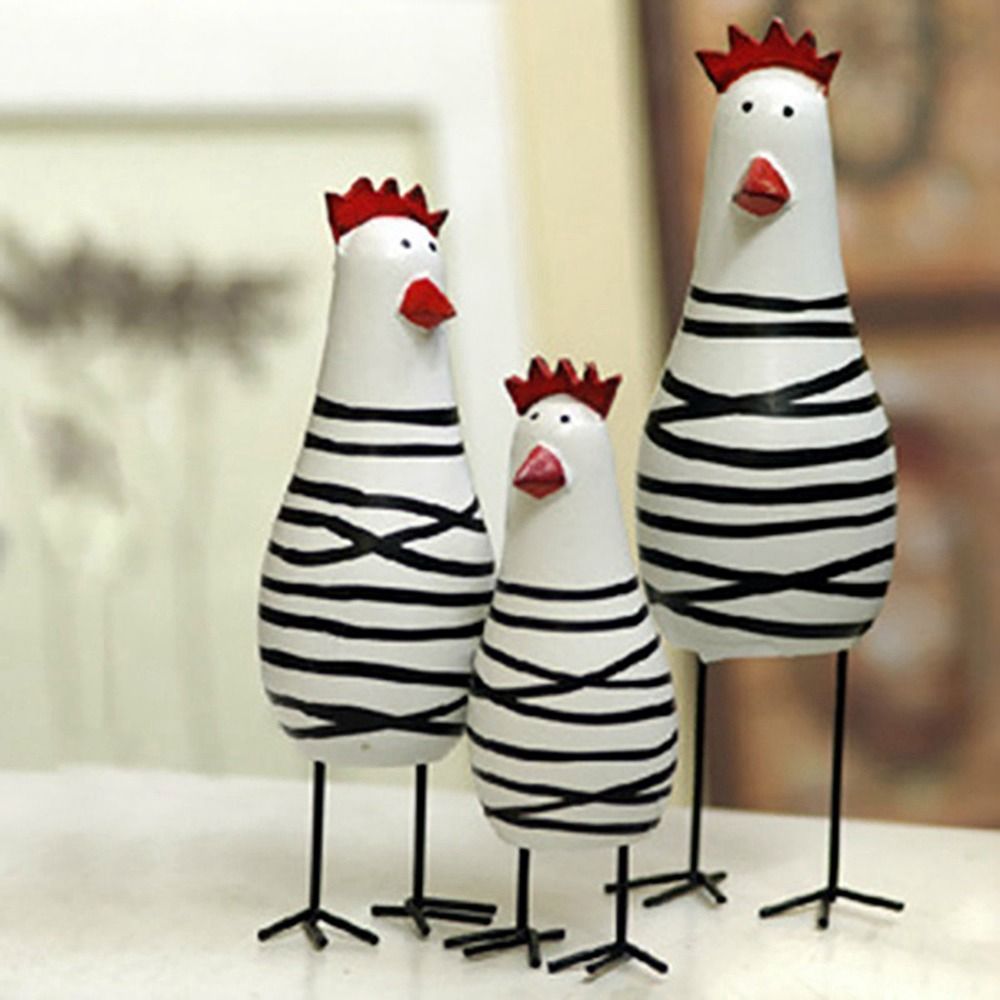 Chisel Set Wood - 3Pcs/Set Cartoon Carving Painted Chicken Statue
