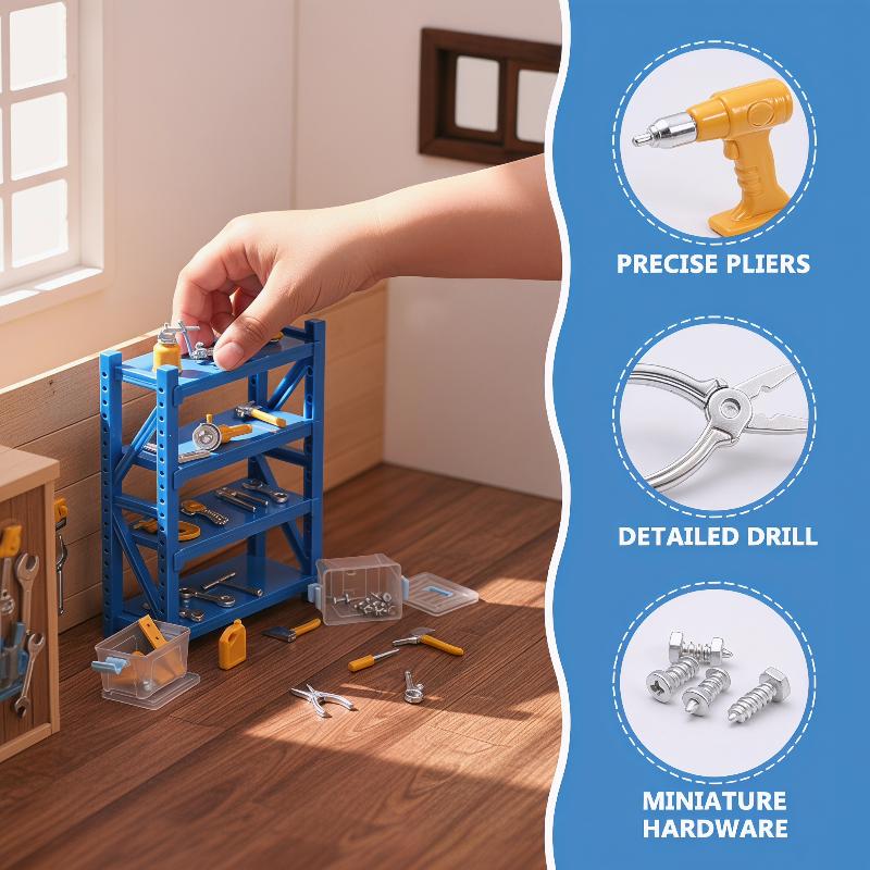 Workshop Tools Toy - Premium 30Pcs Mini Tools Set 1:12