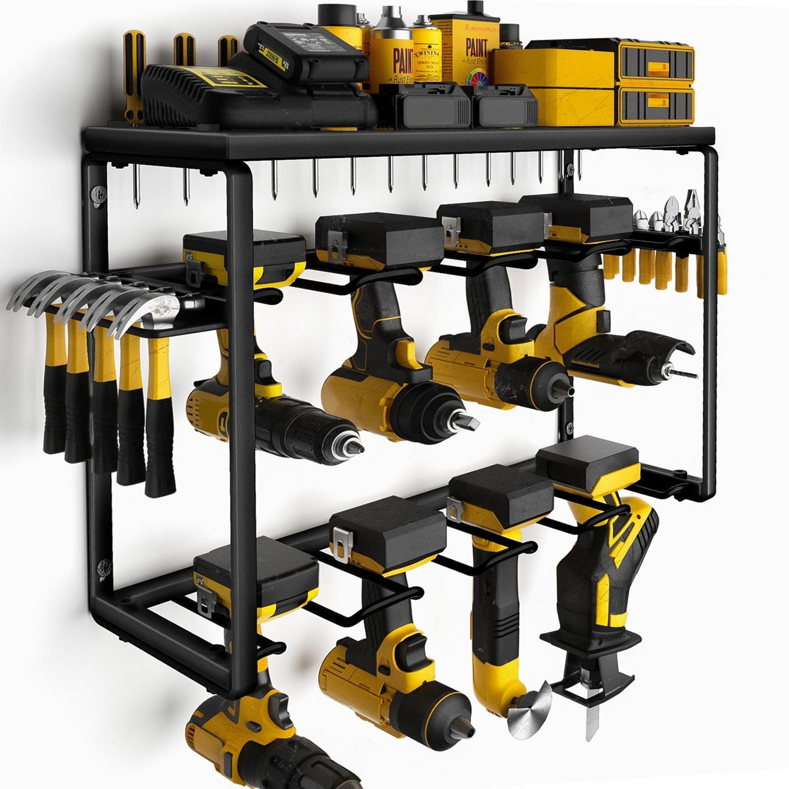 Workshop Tools Rack - Heavy Duty Metal Power Tool Organizer