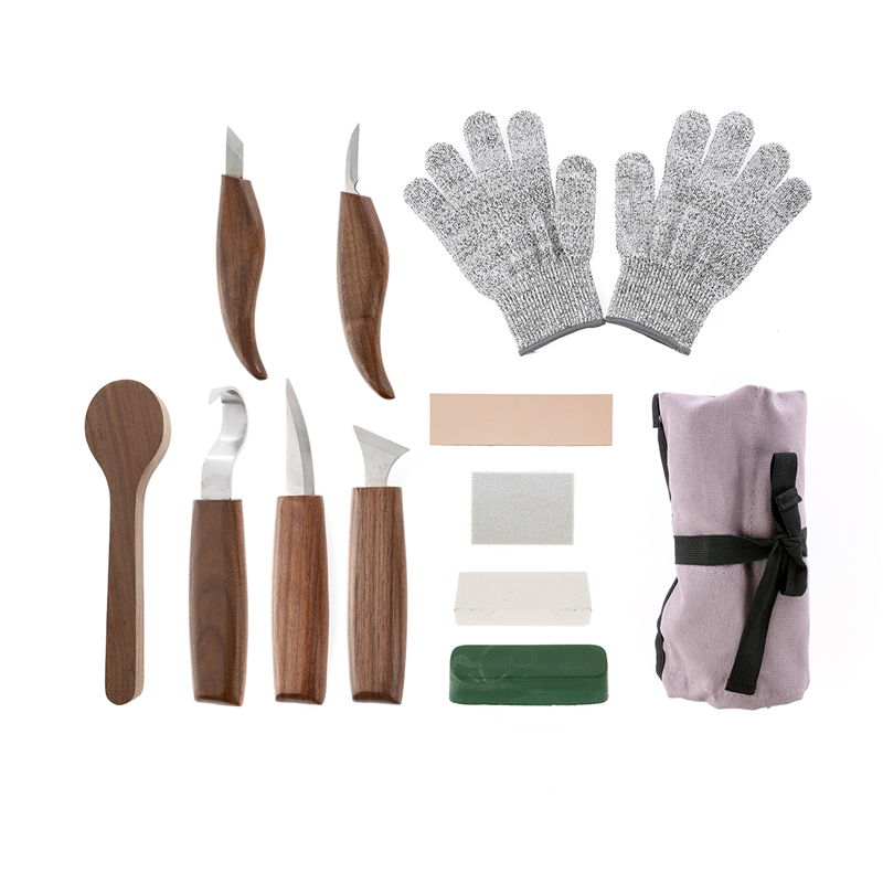 Chisel Set Wood - 12PCS Walnut Chrome Vanadium Steel Carving