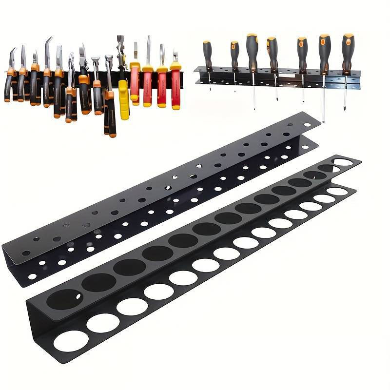 Workshop Tools Display - Wall Mounted Tool Organizer Rack Metal