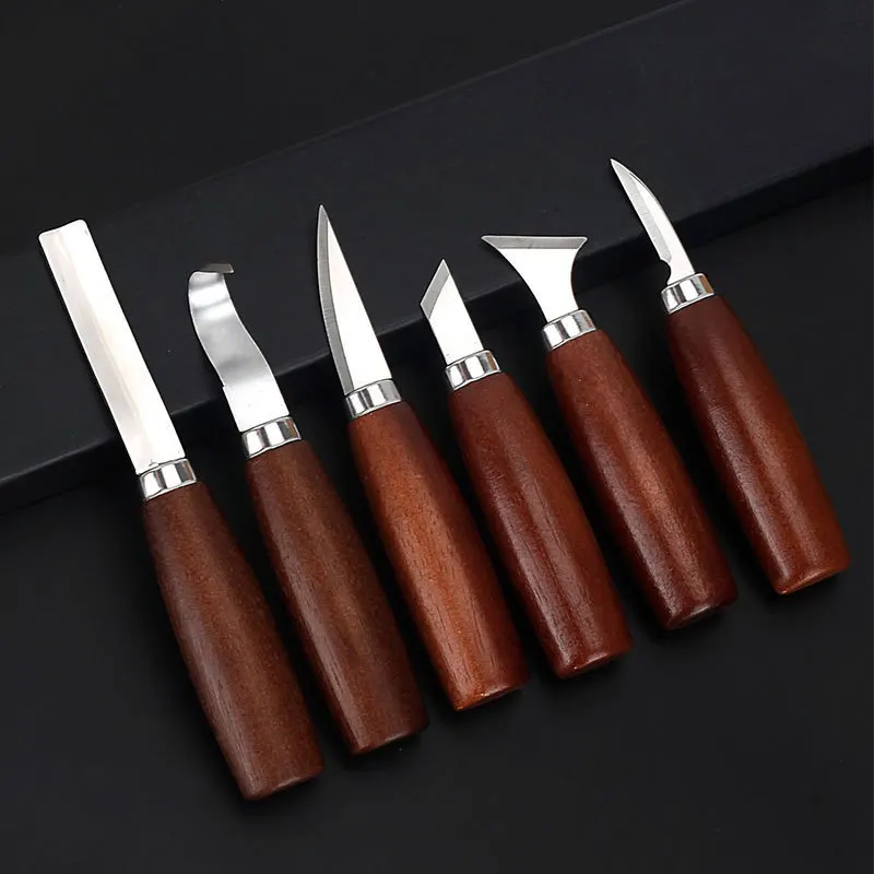 Chisel Set Wood - 6pcs Tools Set for Wood Carving