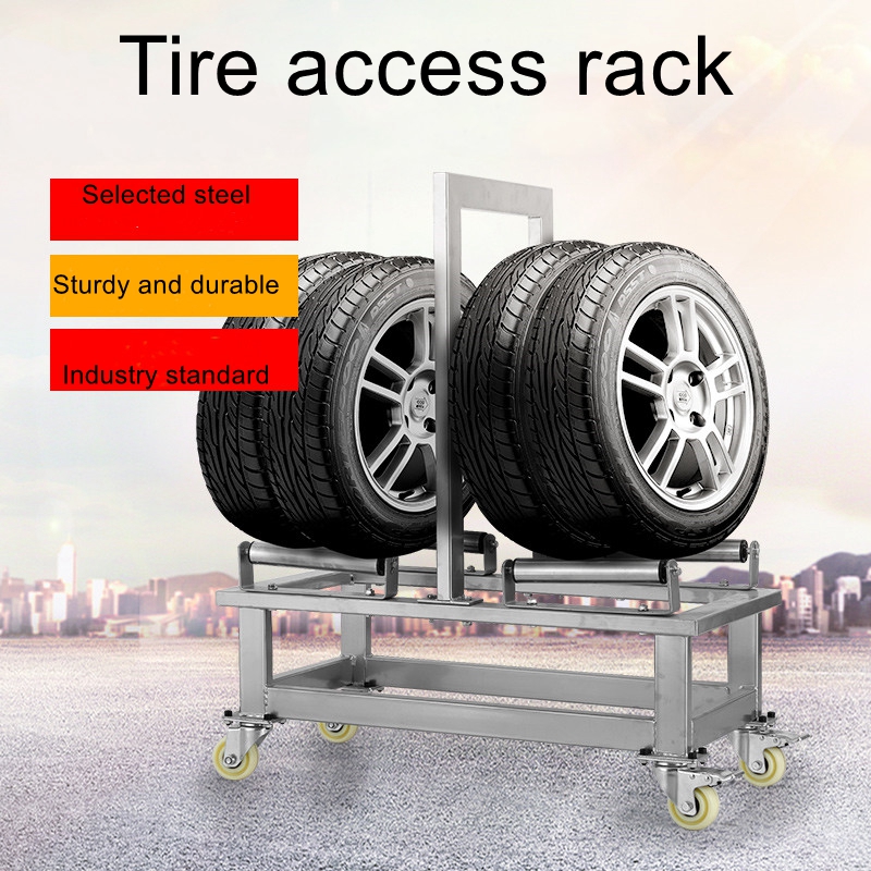 Workshop Tools Display - Auto workshop mobile tire rack auto