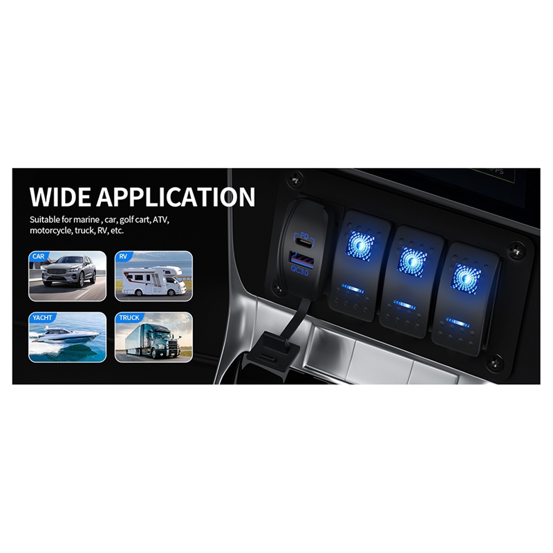 USB Rocker Switch 12V Waterpro - Tools Qc 评论和价格