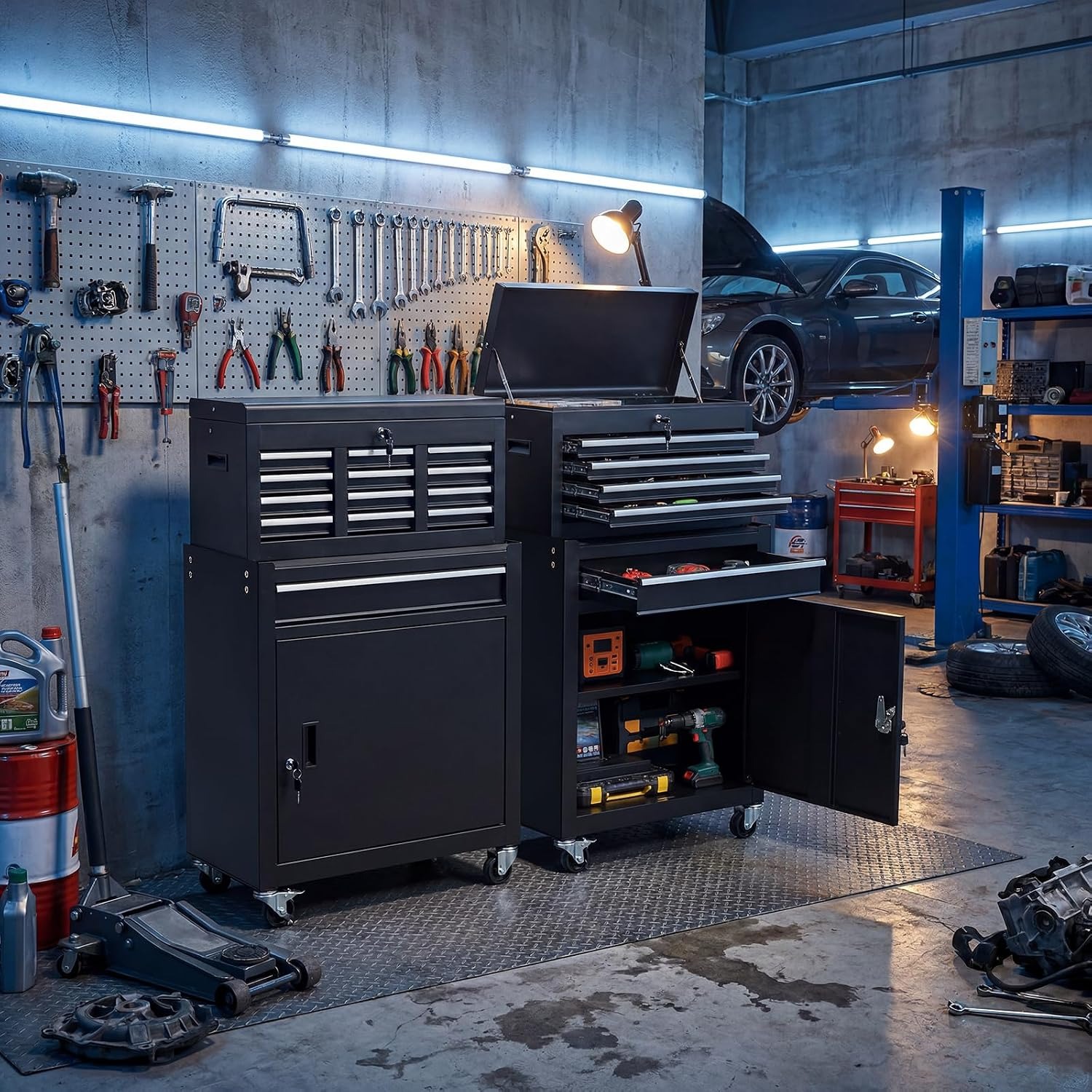 5 Drawer Rolling Tool Cabinet  - Workshop Tools Trolley 评论和价格