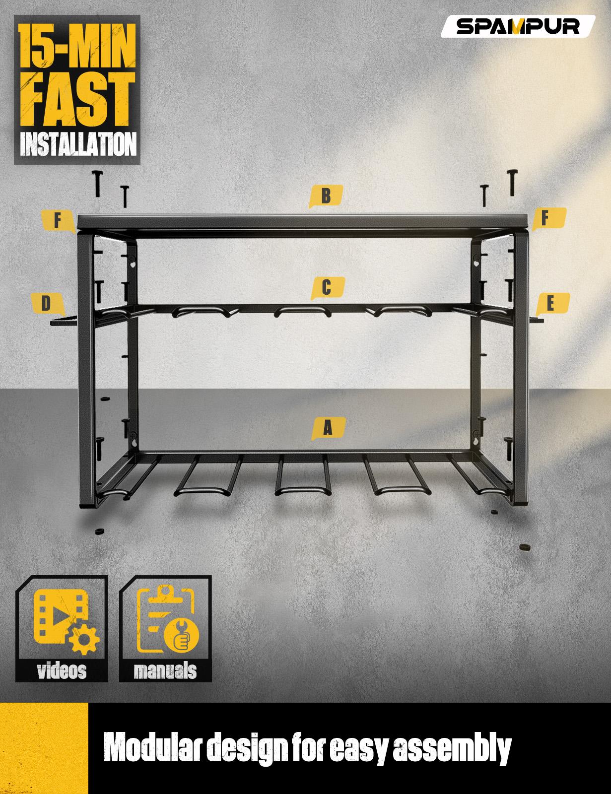 Heavy Duty Metal Power Tool Or - Workshop Tools Rack 评论和价格