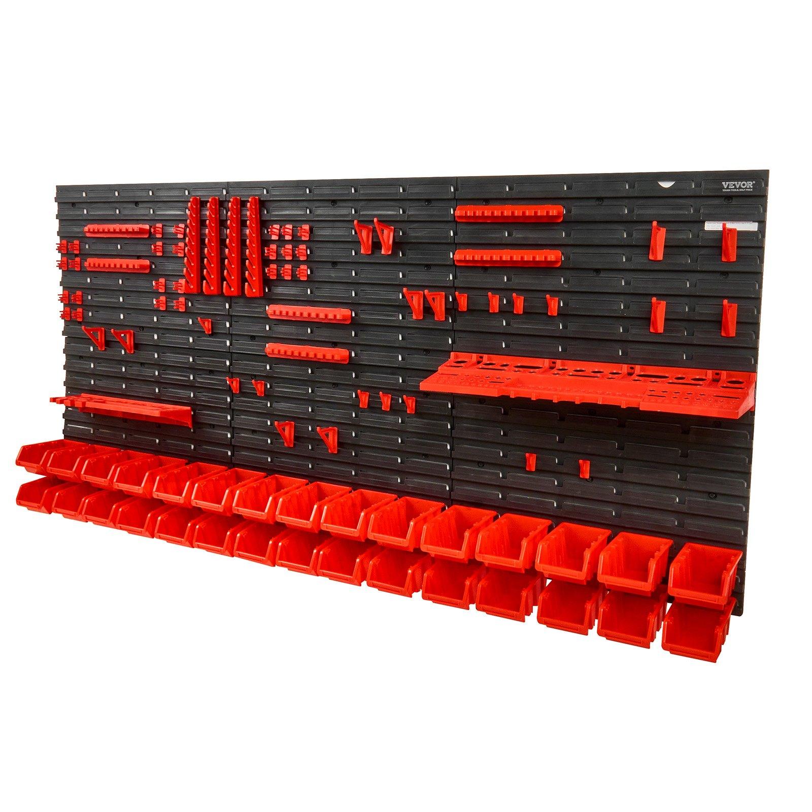 Wall Mounted 30-Bin Plastic Pa - Workshop Tools Rack 评论和价格