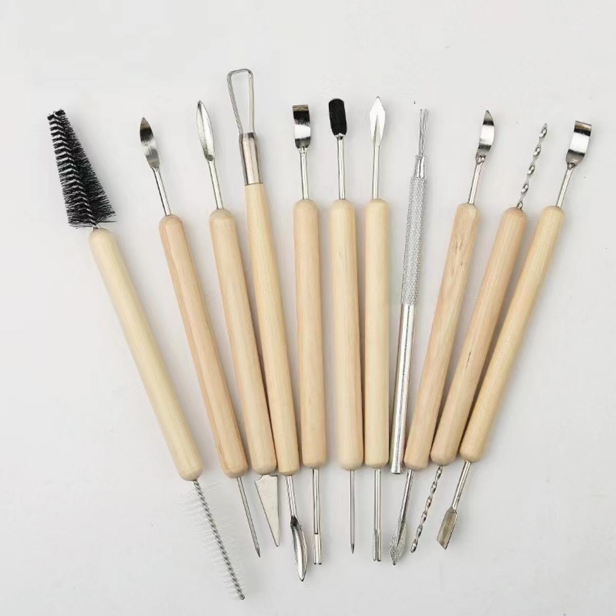 1SET Pottery Clay Sculpting Mo - Chisel Set Wood 评论和价格