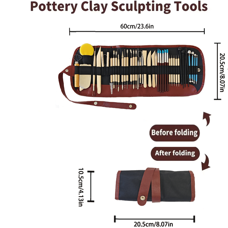 Pottery Clay Sculpting Tools K - Chisel Set Wood 评论和价格