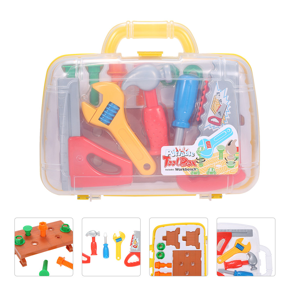 1Set Plastic Tool Box Playset  - Workshop Tools Toy 评论和价格