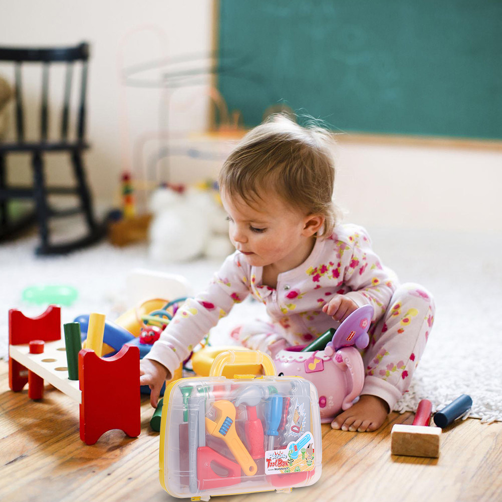 1Set Plastic Tool Box Playset  - Workshop Tools Toy 评论和价格
