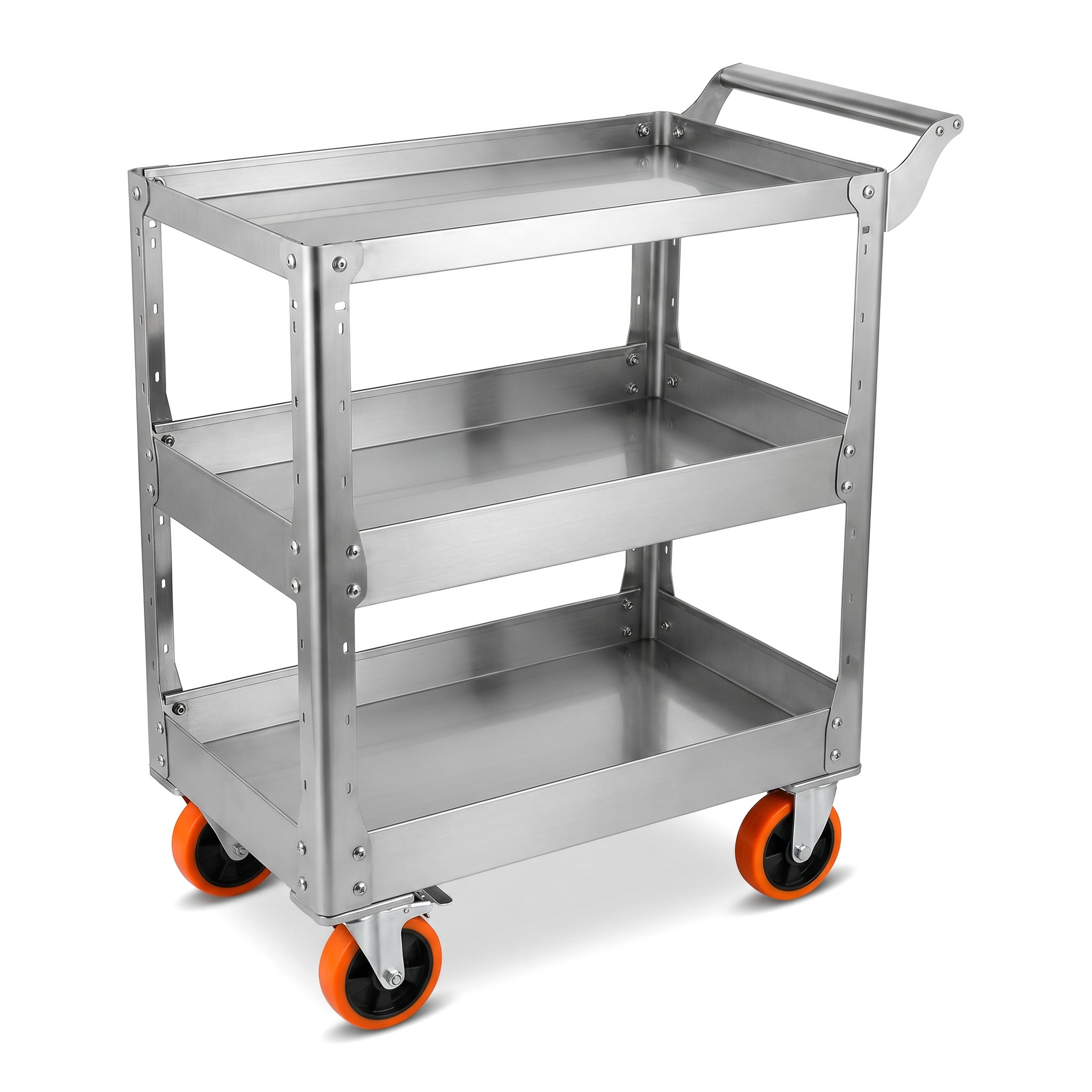 3-Tier Steel Utility Cart - 33 - Workshop Tools Trolley 评论和价格