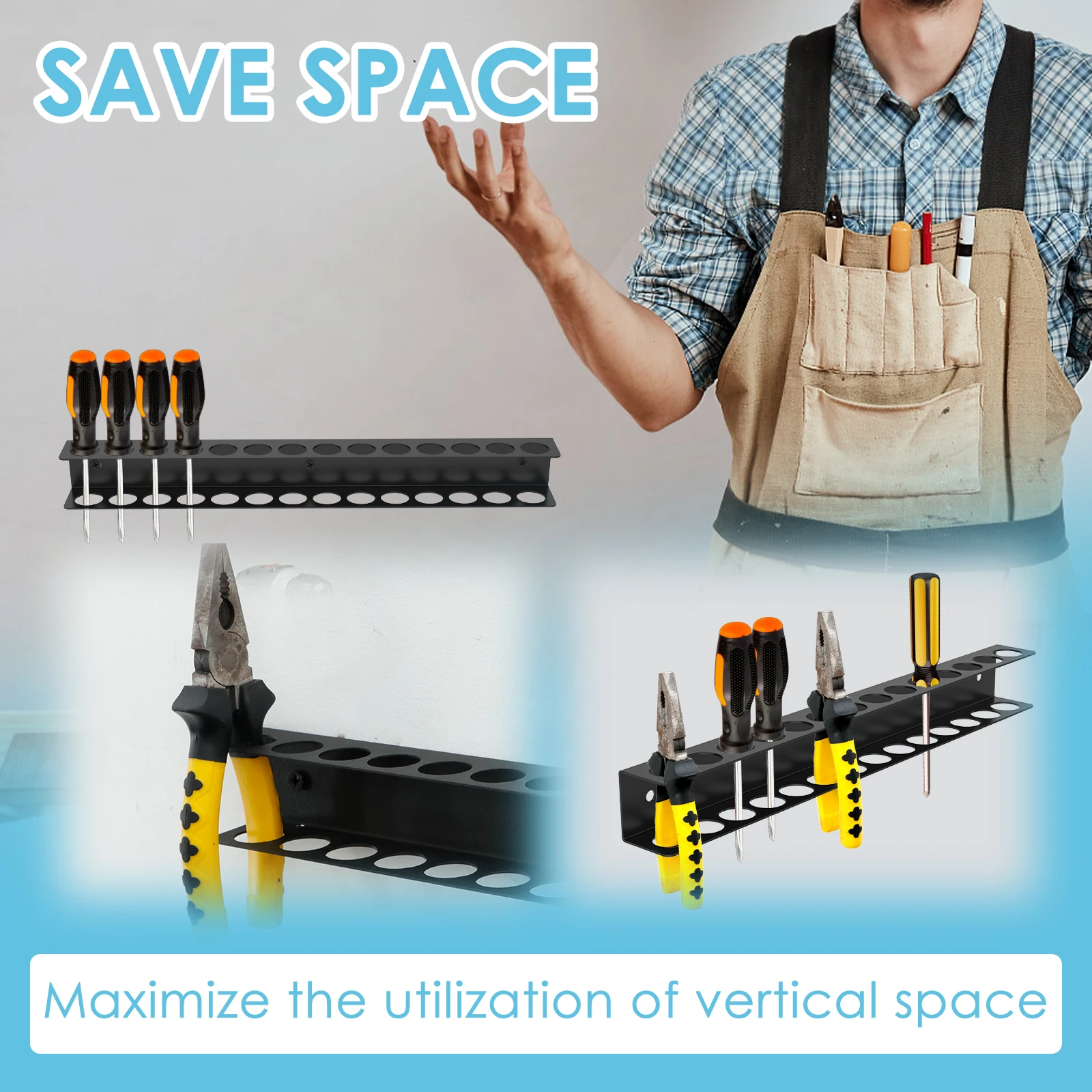Steel Wall Mount Screwdriver W - Workshop Tools Display 评论和价格
