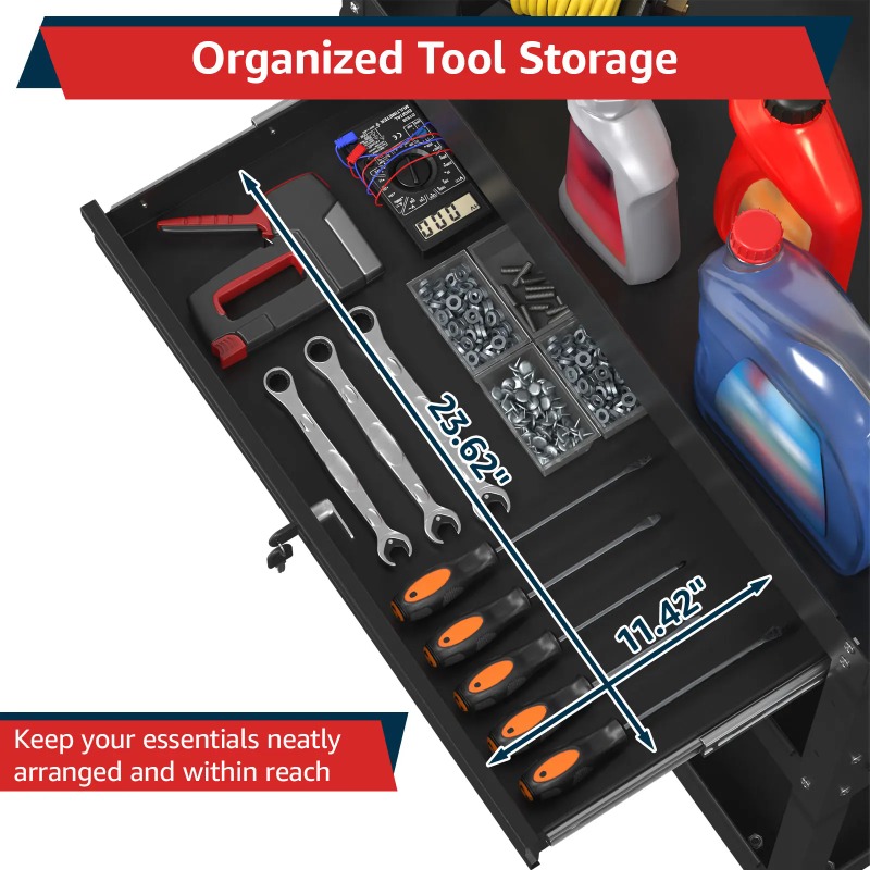 3-Tier Rolling Tool Cart Heavy - Workshop Garage Tools Manufacturer 评论和价格